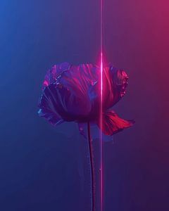Neon-Power, Blume mit Neon-Streifen