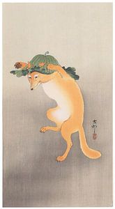 Ohara Koson - Tanzender Fuchs (bearbeitet)