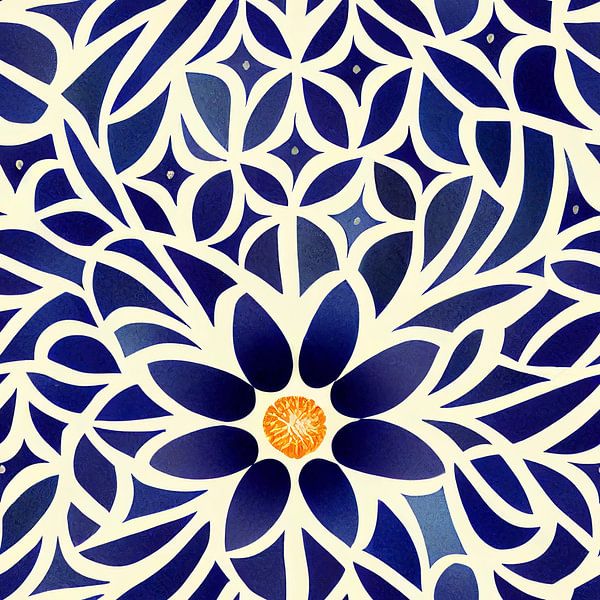 Azulejo pattern #V by Whale & Sons