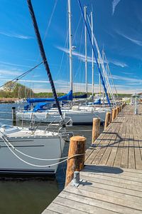 Des voiliers dans le port de Seedorf près de Sellin, Rügen