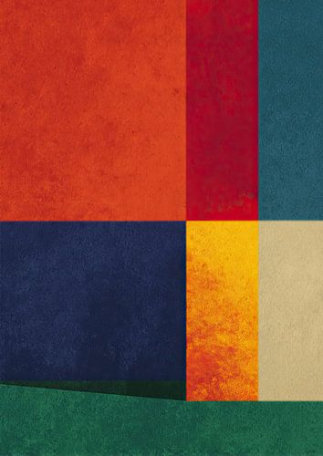 Abstract colour block grid: Geometry & e Texture