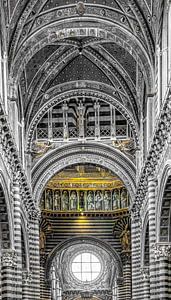 Intérieur de la cathédrale de Sienne, Toscane, Italie.