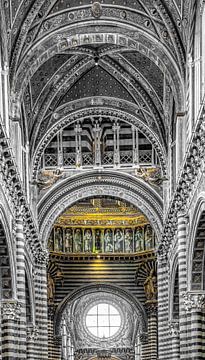 Interieur van de Kathedraal van Siena, Toscane, Italië. van Jaap Bosma Fotografie