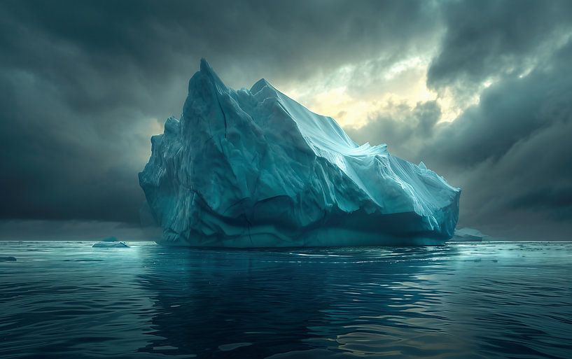 Eismeer von fernlichtsicht