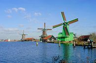 Windmühlen in der Zaanse Schans, Niederlande von Martin Stevens Miniaturansicht