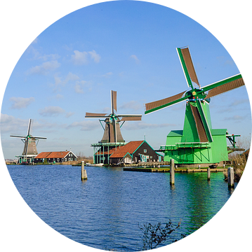 Windmolens op de Zaanse Schans, Netherlands van Martin Stevens