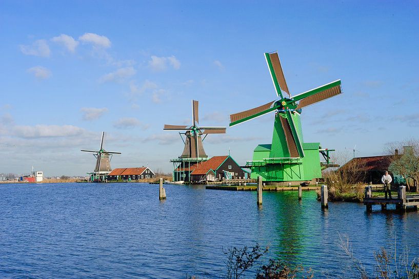 Windmills at the Zaanse Schans, Netherlands by Martin Stevens