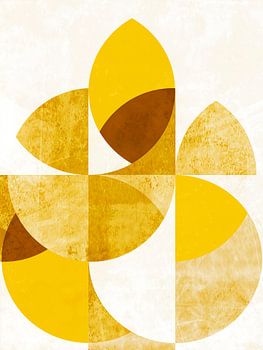 Scandinavische Retro Tuin Goud Oker Geel