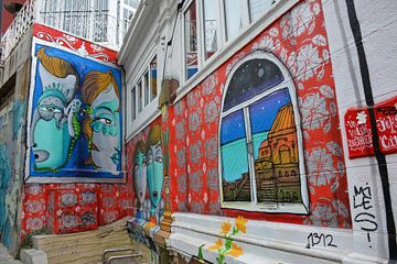 Colorful Street Art in Valparaiso Chile by My Footprints