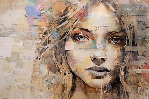 Vivian | Modernes Porträt Gemischte Medien