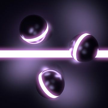 Orbs with Glowing Rings by Jörg Hausmann