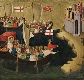 Bernardo Daddi, Arrival of Saint Ursula at Cologne - 1333 by Atelier Liesjes