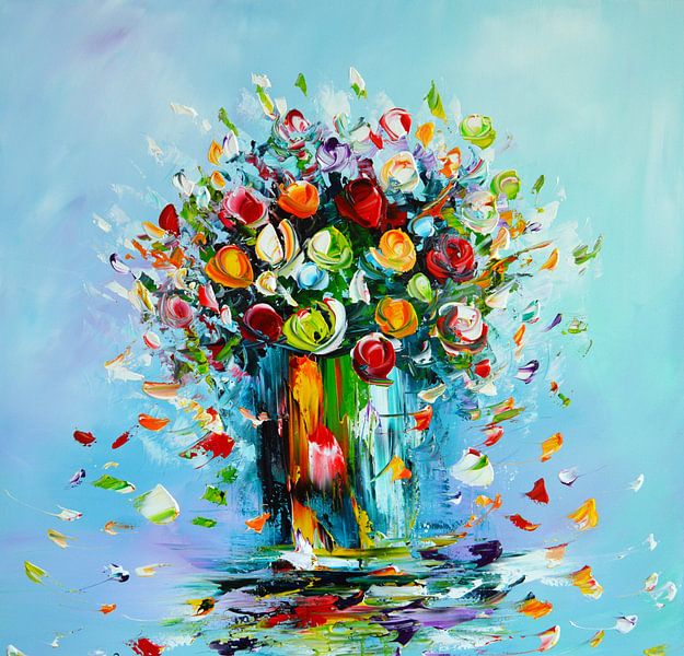 Blaue Blumen von Gena Theheartofart