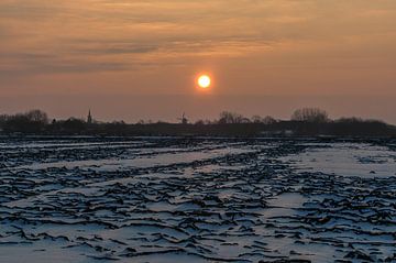 Zonsondergang / Sunset van Henk de Boer