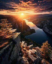 Sunrise on the fjord