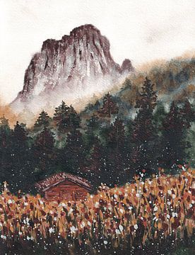 Tussen de wilde bloemen in de Dolomieten van Samantha Tang Studios