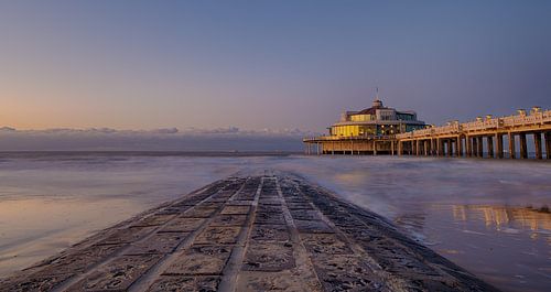 Blankenberge Pier at sunset