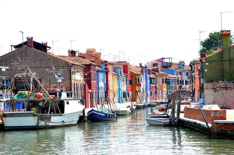 Gekleurde huizen in Burano van Thomas Bellens