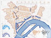 Plan double de Rotterdam 1939/Maintenant par Frans Blok Aperçu