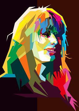 Taylor Swift Pop Art WPAP van Artkreator
