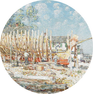 Childe Hassam, De schoener bouwen, Provincetown - 1900 van Atelier Liesjes