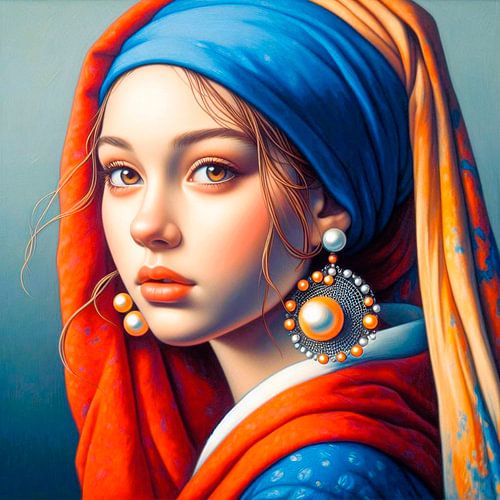 La fille à la perle orange.