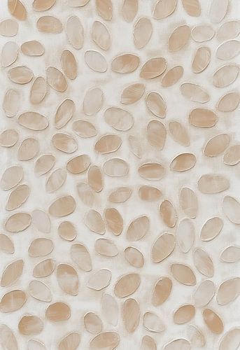 Organisches Muster aus ovalen Formen in Erdtönen