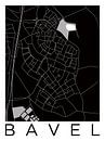 Bavel | Stadskaart in ZwartWit van WereldkaartenShop thumbnail