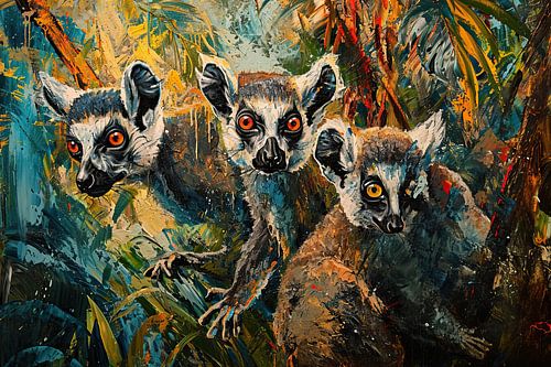 Peinture de la jungle de Maki