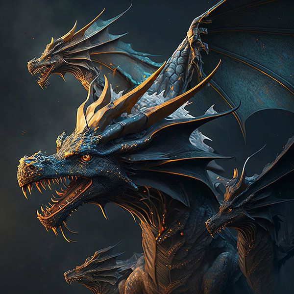 Zwei Drachen von Harvey Hicks