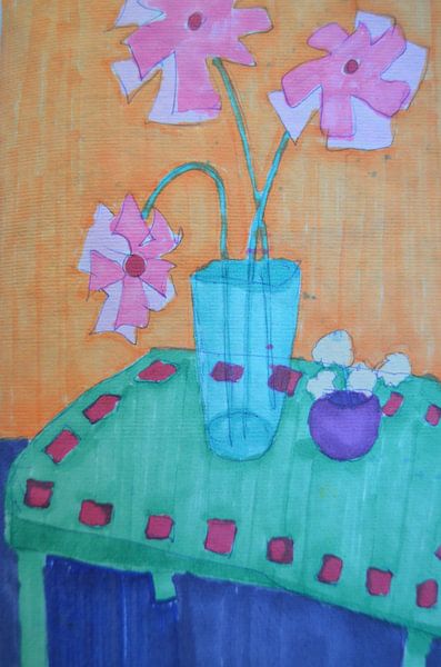Pink Flowers by Gerdie de Jong