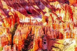 Schoonheidslandschap hoodoos in Bryce Canyon National Park USA van Dieter Walther