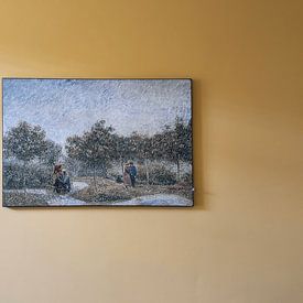 Klantfoto: Tuin met geliefden: Square Saint-Pierre, Vincent van Gogh, als ArtFrame