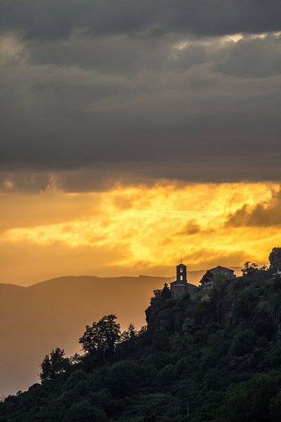 Zonsondergang Frankrijk Ardèche van Hedy Harts Fotografie