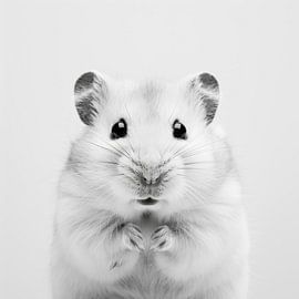 Hamster in black and white by Poster Art Shop