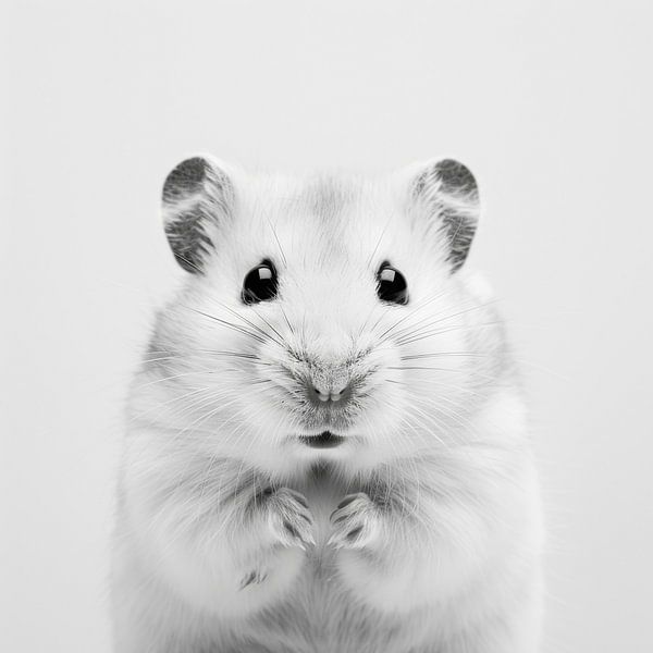 Hamster in black and white by Poster Art Shop