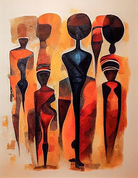 Abstracte Afrikaanse gedaantes van Bert Nijholt