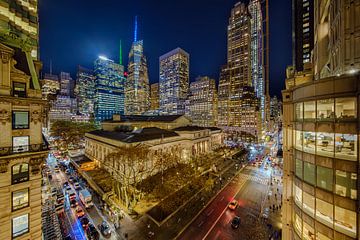Bibliotheek van New York met Bryant Park van Kurt Krause