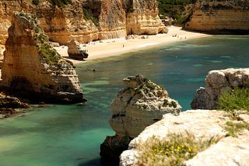 Praia da Marinha bij Carvoeiro, Algarve, Portugal, Europa | één van de beste stranden van de Algarve