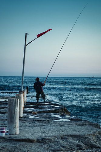 Authentic fisherman looking for his catch