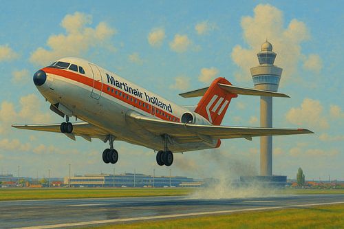 Abflug aus den Lowlands - Martinair F28 am Flughafen Schiphol