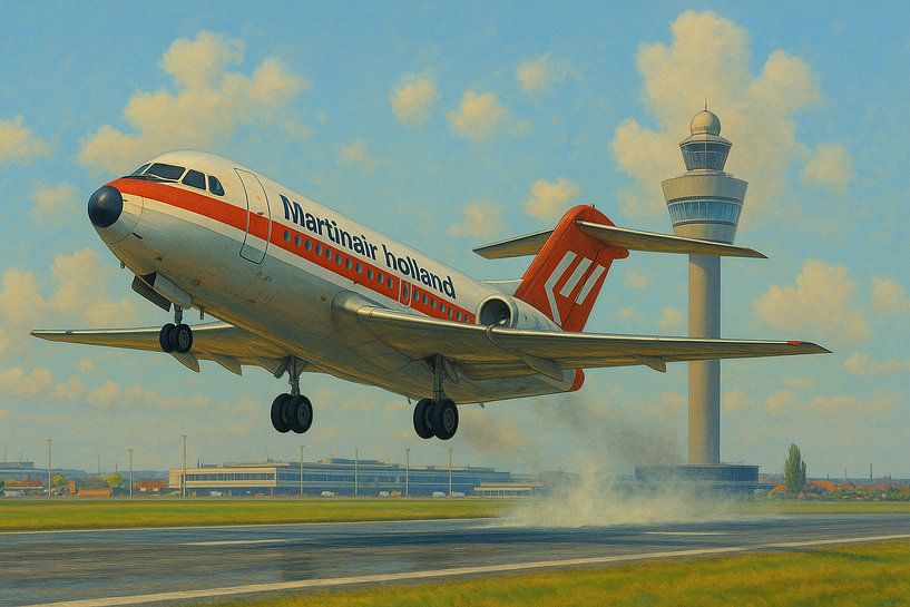 Départ des Lowlands - Martinair F28 à l'aéroport de Schiphol par Dennis Klaassen