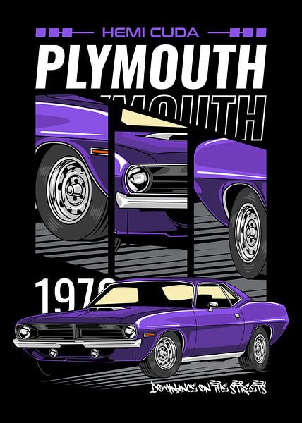 Plymouth Hemi Cuda Muscle Car van Adam Khabibi