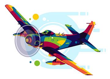 A-1 Skyraider in Pop Art by Lintang Wicaksono