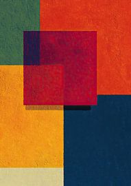 Geometrisches Quintett – Strukturierte Farbfelder von Niklas Maximilian