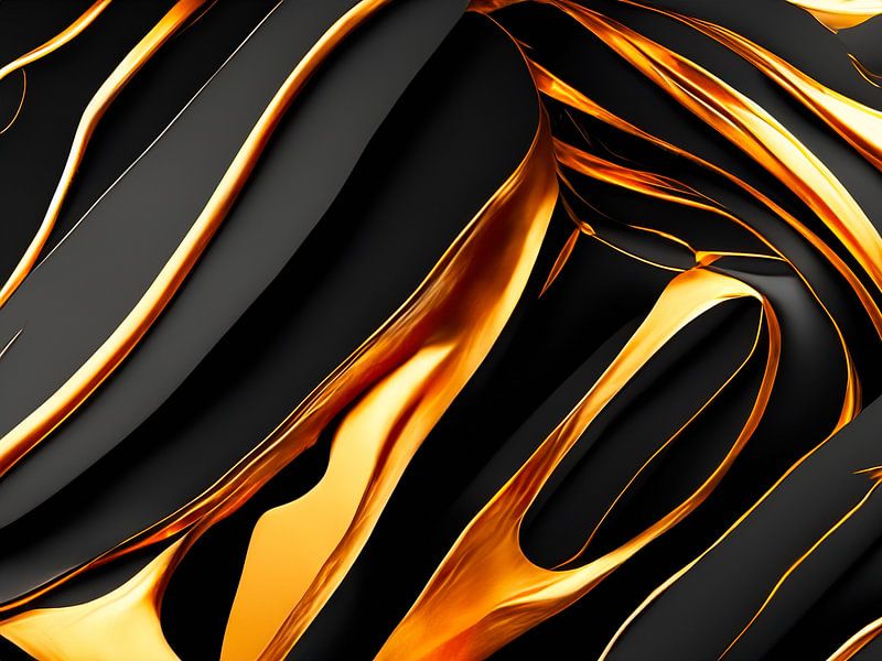 Design Bilder Gold und Schwarz von Mustafa Kurnaz