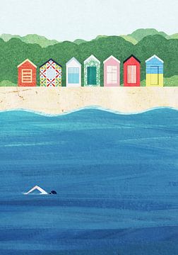 Beach Huts by longwayhome