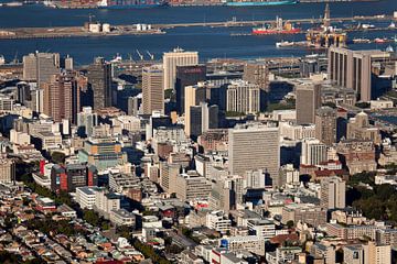 Kaapstad Skyline Zuid-Afrika van Peter Schickert