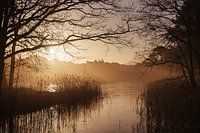 Zonsopkomst boven meer op Vlieland - landschapsfotografie print