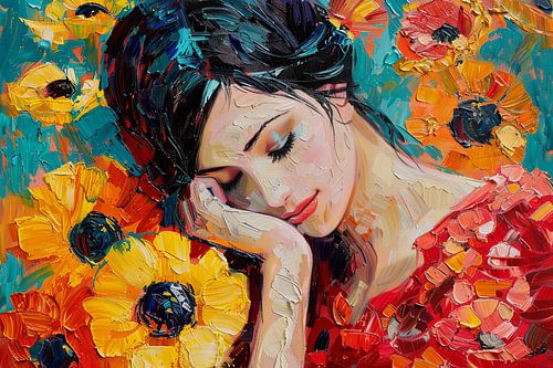 schilderachtig beeld van vrouw